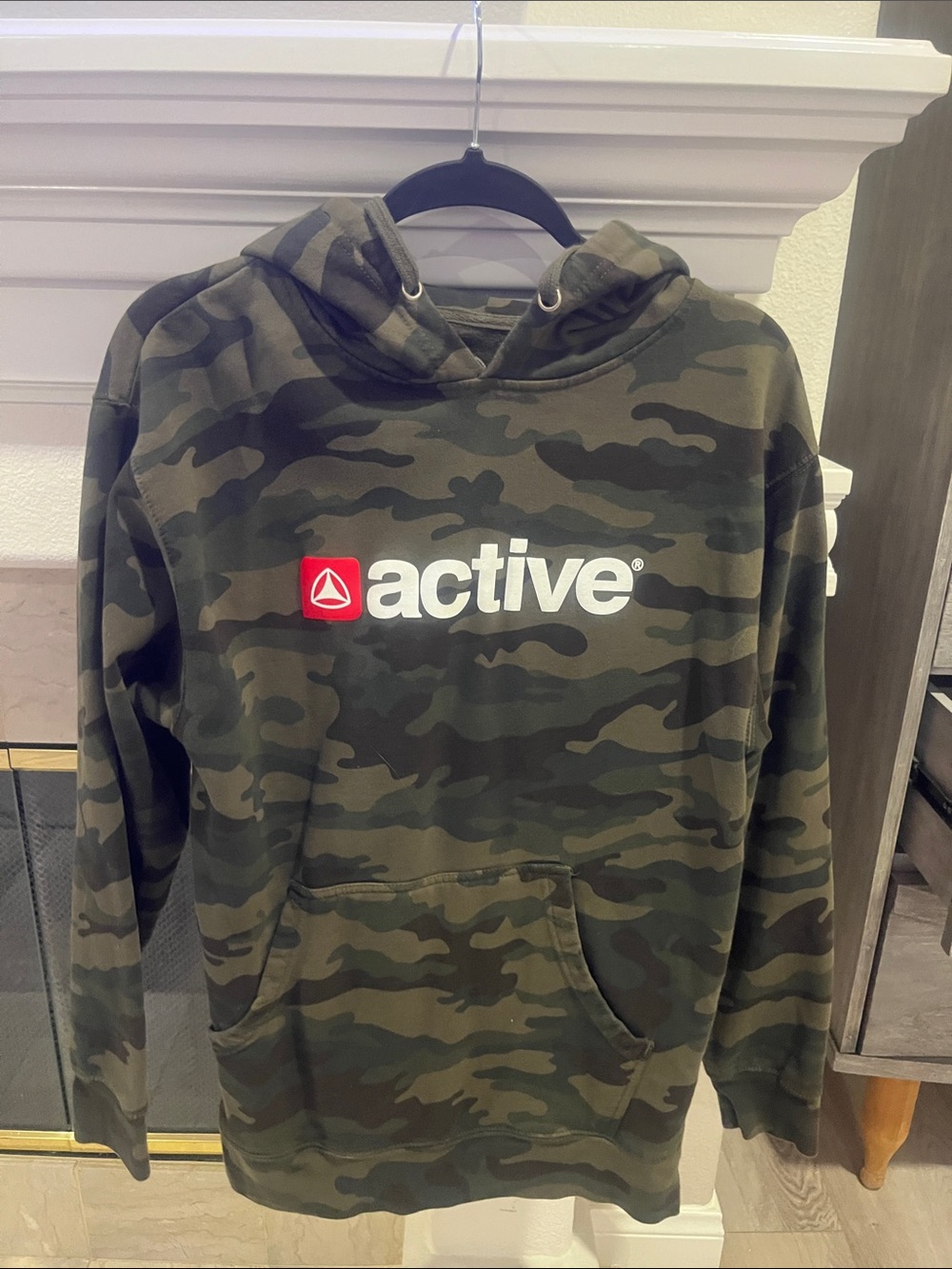 Active USA Men's Green Camo Style Hoodie